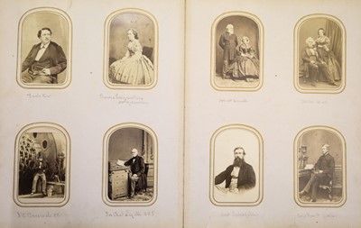 Lot 18 - Cartes de Visite. An album containing approximately 90 cartes de visite