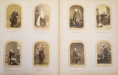 Lot 18 - Cartes de Visite. An album containing approximately 90 cartes de visite