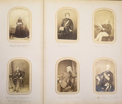Lot 18 - Cartes de Visite. An album containing approximately 90 cartes de visite