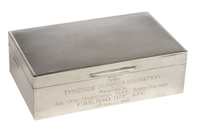 Lot 492 - Air Vice Marshal Harold Bird-Wilson. Presentation cigarette box