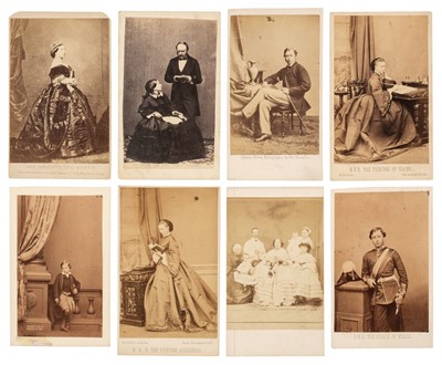 Lot 83 - Royalty.  Cartes de Visite. A collection of approximately 85
