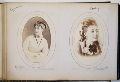Lot 20 - Cartes de Visite. An album containing 62 window-mounted portraits of performers, circa 1860s-1870s