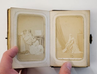 Lot 20 - Cartes de Visite. An album containing 62 window-mounted portraits of performers, circa 1860s-1870s