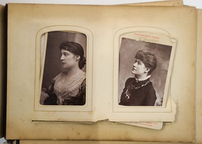 Lot 20 - Cartes de Visite. An album containing 62 window-mounted portraits of performers, circa 1860s-1870s