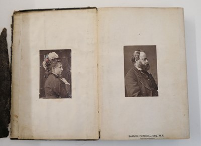 Lot 20 - Cartes de Visite. An album containing 62 window-mounted portraits of performers, circa 1860s-1870s