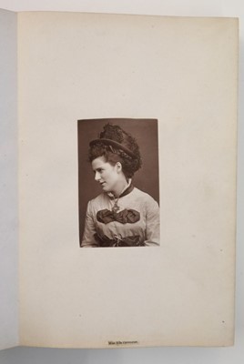 Lot 20 - Cartes de Visite. An album containing 62 window-mounted portraits of performers, circa 1860s-1870s