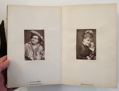 Lot 20 - Cartes de Visite. An album containing 62 window-mounted portraits of performers, circa 1860s-1870s