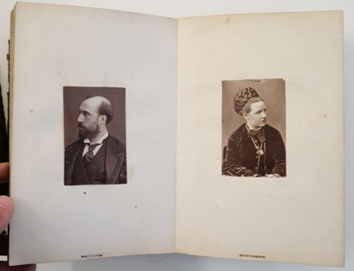 Lot 20 - Cartes de Visite. An album containing 62 window-mounted portraits of performers, circa 1860s-1870s