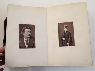 Lot 20 - Cartes de Visite. An album containing 62 window-mounted portraits of performers, circa 1860s-1870s