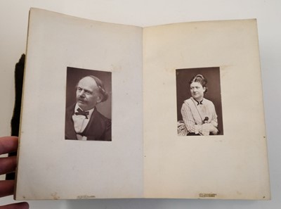 Lot 20 - Cartes de Visite. An album containing 62 window-mounted portraits of performers, circa 1860s-1870s
