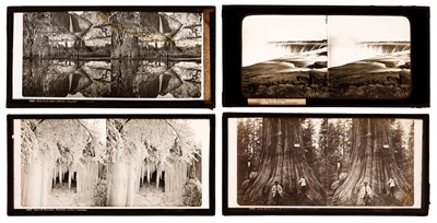 Lot 219 - USA Stereoviews. A collection of 12 early glass stereoviews
