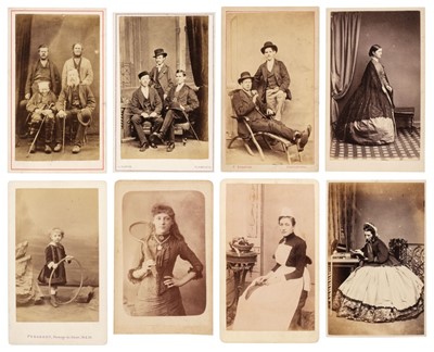Lot 120 - Cartes de Visite. A group of 70 albumen print cartes de visite
