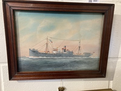 Lot 322 - Tufnell (Eric Erskine Campbell 1888-1978). HMS Brocklesby, together with SS 'Crosshill'