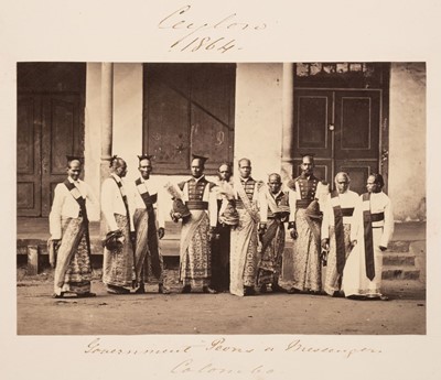 Lot 123 - Ceylon. A photograph album compiled by C. O'Brien, 1860s