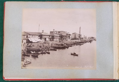 Lot 67 - Middle East & North Africa. A group of 4 photograph albums, circa 1870s/1890s