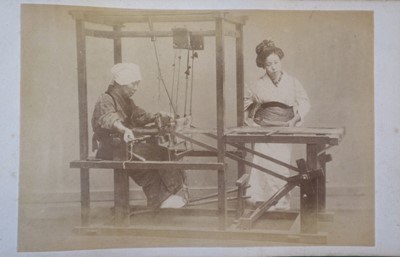 Lot 64 - Japan. A concertina album of 50 colour tinted albumen prints