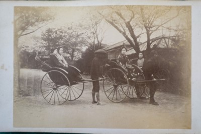 Lot 64 - Japan. A concertina album of 50 colour tinted albumen prints
