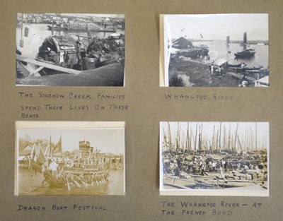 Lot 26 - China. An album of approximately 175 window-mounted gelatin silver print snapshots, circa 1937