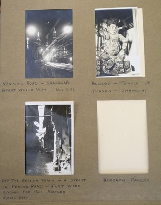 Lot 26 - China. An album of approximately 175 window-mounted gelatin silver print snapshots, circa 1937