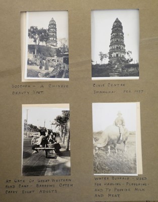 Lot 26 - China. An album of approximately 175 window-mounted gelatin silver print snapshots, circa 1937