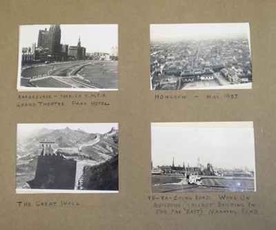 Lot 26 - China. An album of approximately 175 window-mounted gelatin silver print snapshots, circa 1937