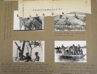 Lot 26 - China. An album of approximately 175 window-mounted gelatin silver print snapshots, circa 1937