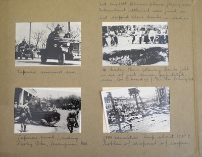 Lot 26 - China. An album of approximately 175 window-mounted gelatin silver print snapshots, circa 1937