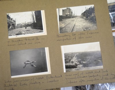 Lot 26 - China. An album of approximately 175 window-mounted gelatin silver print snapshots, circa 1937