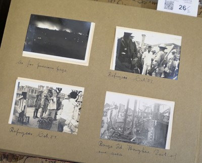 Lot 26 - China. An album of approximately 175 window-mounted gelatin silver print snapshots, circa 1937