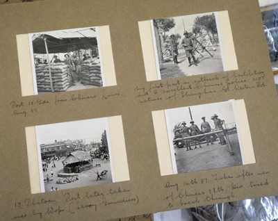 Lot 26 - China. An album of approximately 175 window-mounted gelatin silver print snapshots, circa 1937