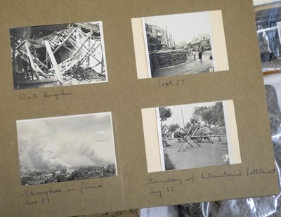 Lot 26 - China. An album of approximately 175 window-mounted gelatin silver print snapshots, circa 1937