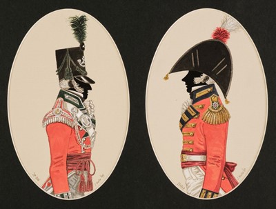 Lot 311 - Mollo (John, 1931-2017). A collection of 8 original watercolour silhouette profiles, circa 1999