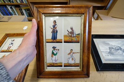 Lot 12 - India. Two views on the River Ganges and others