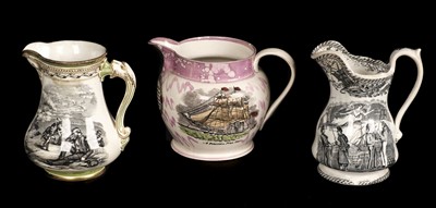 Lot 364 - Crimean War. Sunderland Lustre Jug, commemorating the Crimean War, 1854-56