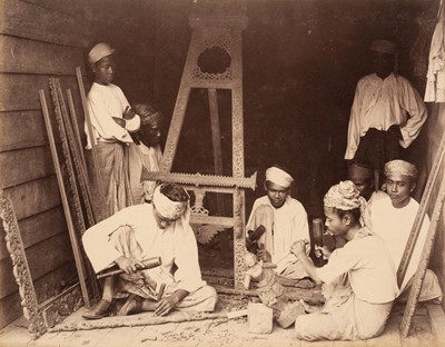 Lot 118 - Burma & India.  An album containing approximately 55 photographs of Burma and India, circa 1880s