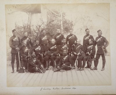 Lot 61 - India. An album of approximately 52 mounted albumen print photographs