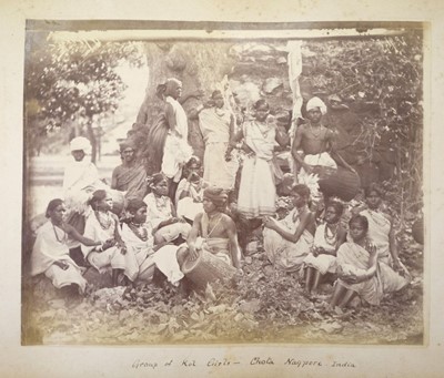 Lot 61 - India. An album of approximately 52 mounted albumen print photographs