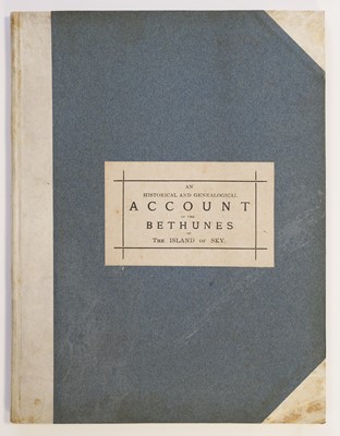 Lot 176 - Bethune-Baker (Alfred). An Historical ... Account of the Bethunes of the Island of Sky, 1893