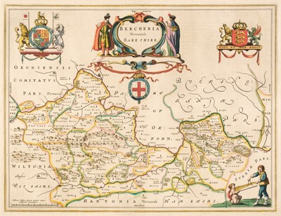 Lot 258 - Berkshire. Blaeu (Johannes), Bercheria vernacule Bark Shire, Amsterdam, circa 1648