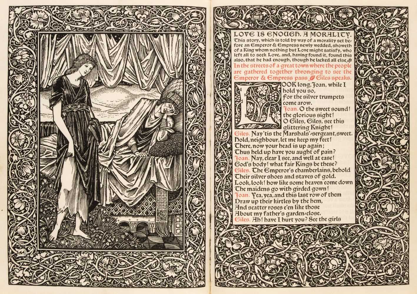 Lot 640 - Kelmscott Press. Love is Enough, by William Morris, 1897