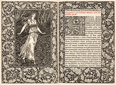 Lot 650 - Kelmscott Press. The Wood Beyond the World, 1894