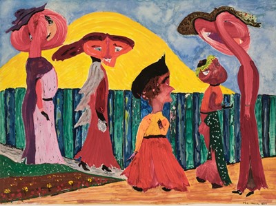 Lot 576 - Collis (Maurice, 1889-1973). Female figures, 1958, plus 5 original greetings cards