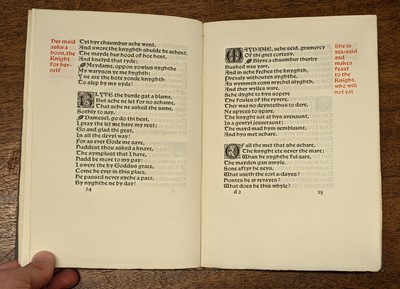 Lot 645 - Kelmscott Press. The Romance of Sir Degrevant, 1896