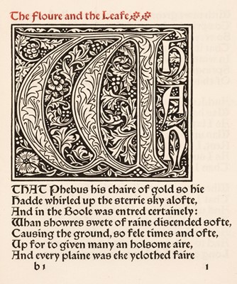 Lot 644 - Kelmscott Press. The Floure and the Leafe, 1896