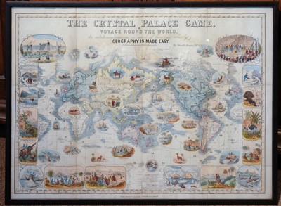 Lot 456 - World Map Board Game. The Crystal Palace Game, published by Alfred Davis & Co., [1855?]
