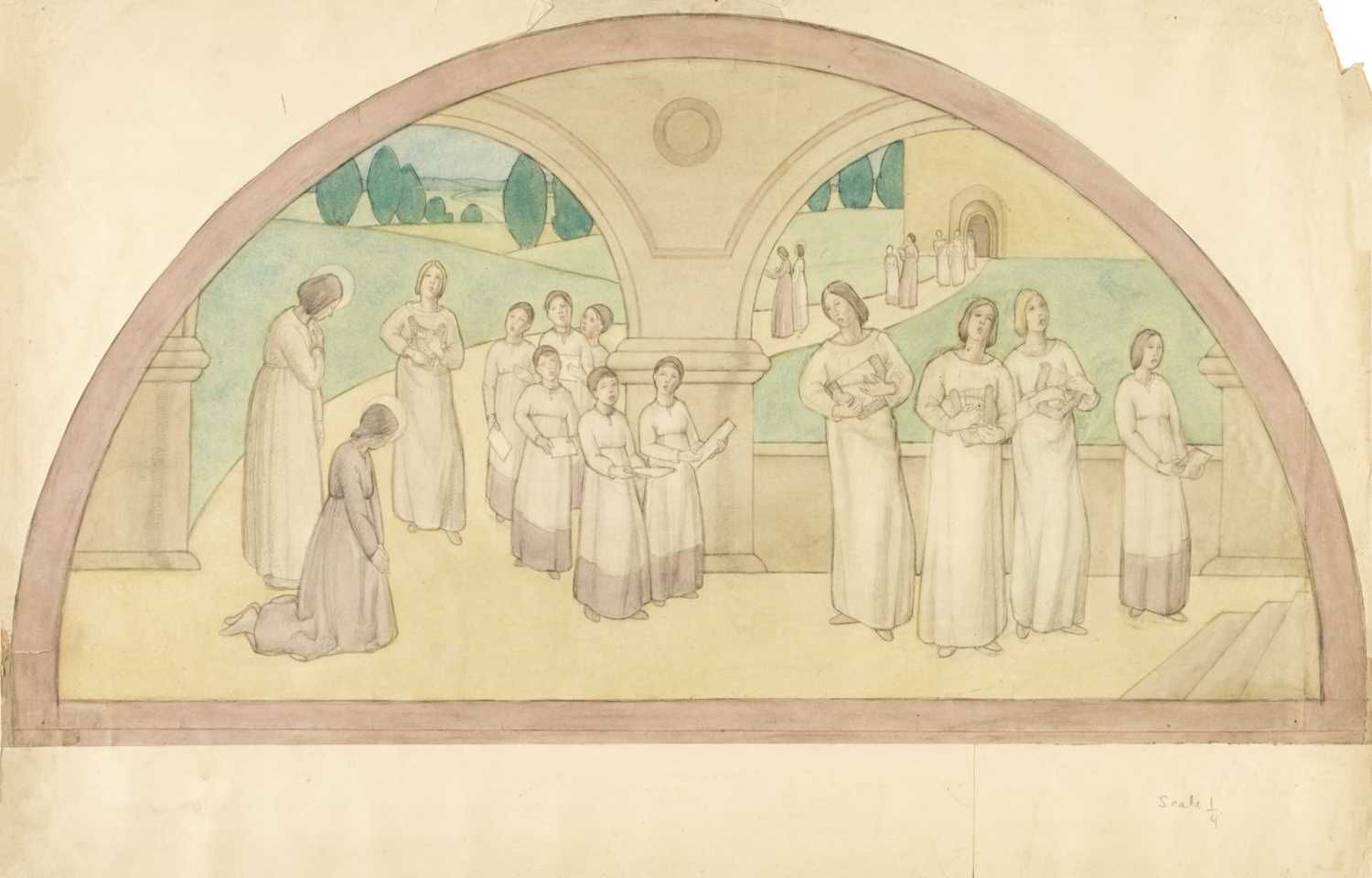 Lot 86 - Bauwens (Felice Lieven, died 1940). Design for a lunette, and others