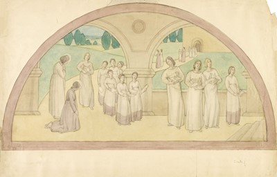 Lot 86 - Bauwens (Felice Lieven, died 1940). Design for a lunette, and others