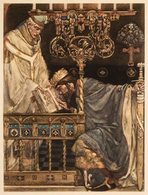 Lot 617 - Flint (William Russell, illustrator). Le Morte Darthur, 4 volumes, 1910-11