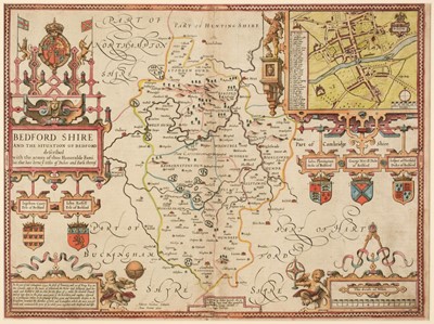 Lot 257 - Bedfordshire. Speed (John),  Bedford Shire and the Situation of Bedford described..., 1627