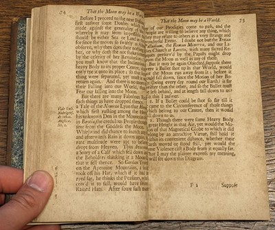 Lot 120 - Wilkins (John). A Discovery of a New World, 2 parts in 1, 5th edition, 1684